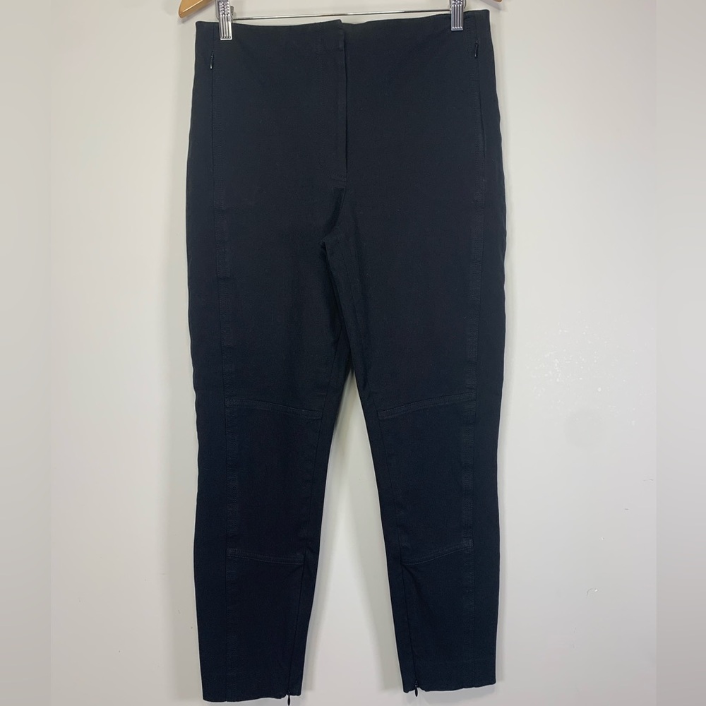 Club Monaco Black Slim Ankle Moto Pants with Zippers - Size 10